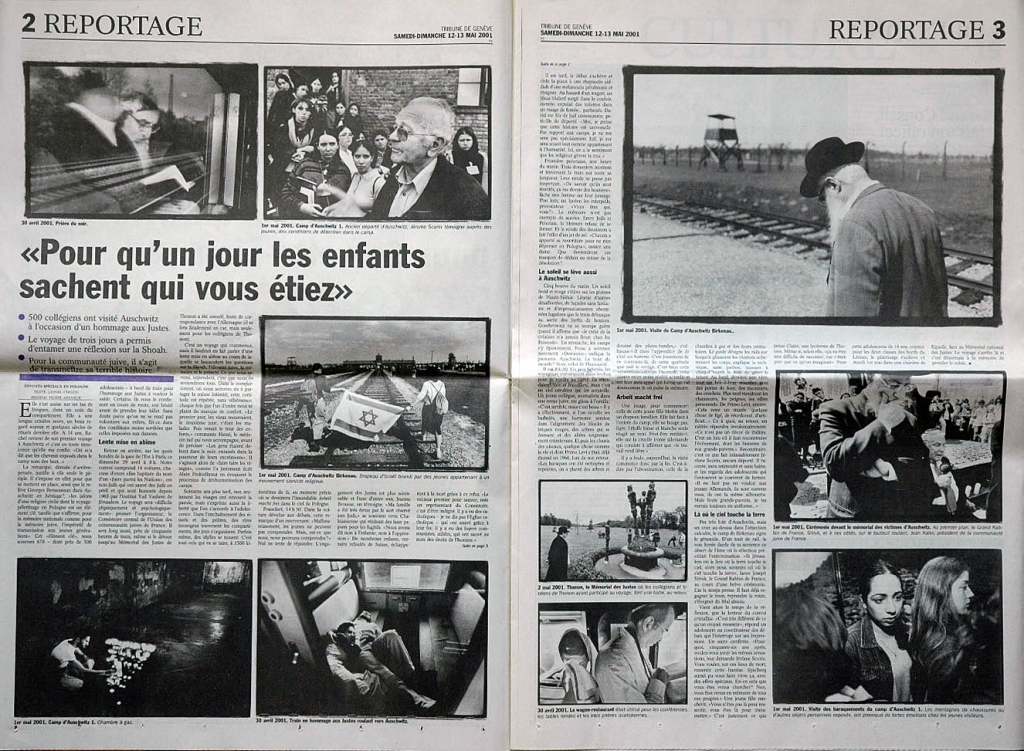 Tribune de Genève, pelgrinage to Auschwitz